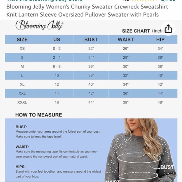 Women's Teal Pearl-Embellished Sweater - Picture 11 of 11